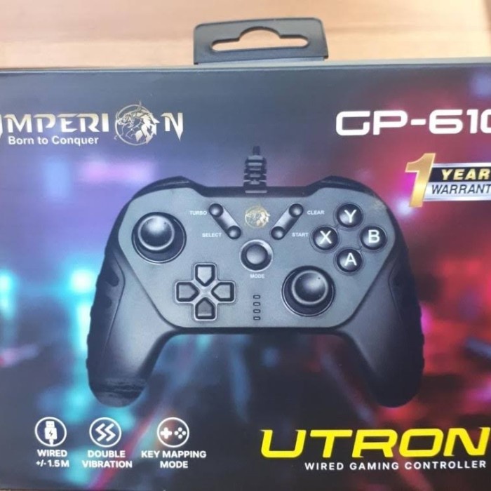 Gamepad UTRON GP-610 FOR PS3 Console PC-X PC-D Perangkat Android XBOX PLAYSTATION PC X-INPUT PC D-INPUT LAPTOP