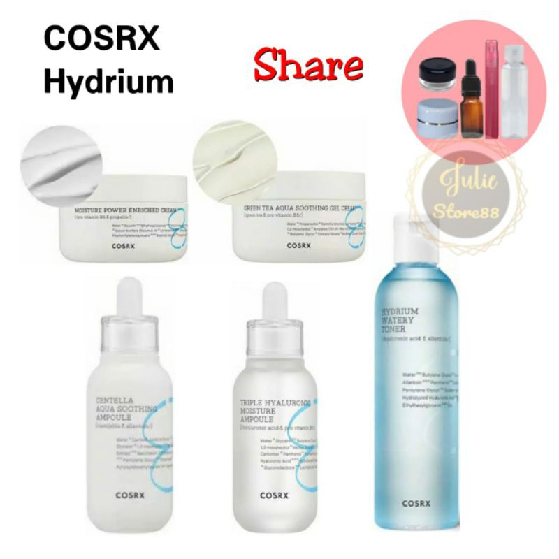 (Share) COSRX Hydrium Centella | Hydrium Hyaluronic | Hydrium Green Tea | Hydrium Enriched | Toner