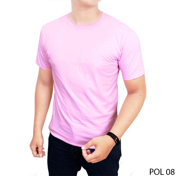 Kaos Polos Pink Muda Katun Combed - POL 08