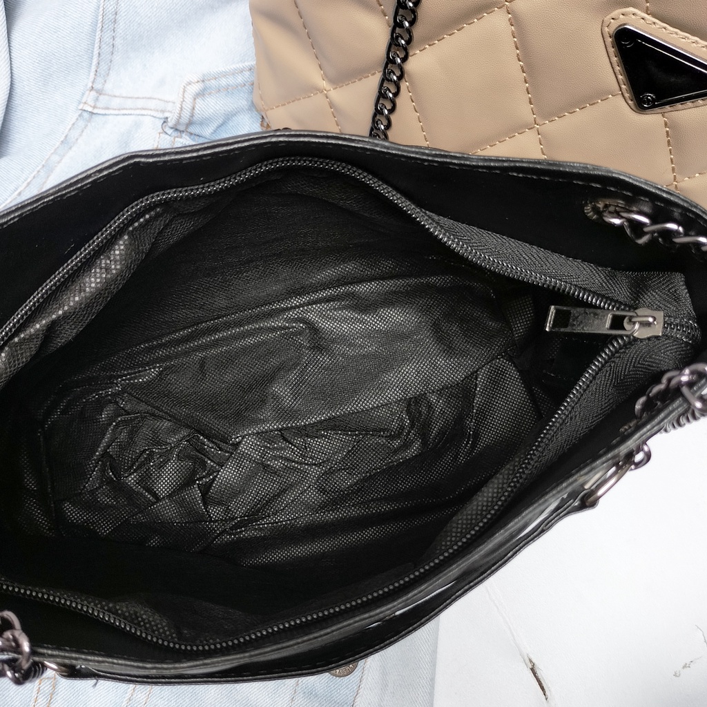 Tas Cewek Tali Rantai Mix Kulit Sintetis Tas Selempang wanita Fashion Terbaru Shoulder Bag Tas Wanita Slingbag Remaja Tas Trendy Murah Totebag wanita