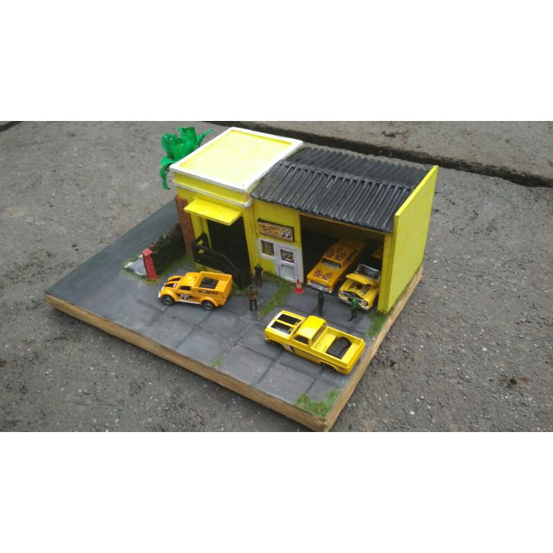 Diorama Diecast Hotwheels Mooneyes USA Garage