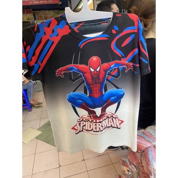 Kaos anak spiderman kids katun combed