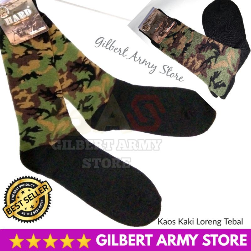 Grosir Kaos Kaki Loreng  PDL Tni Tebal Gilbert Army Store Kaos Kaki Motif Army Terbaru Murah