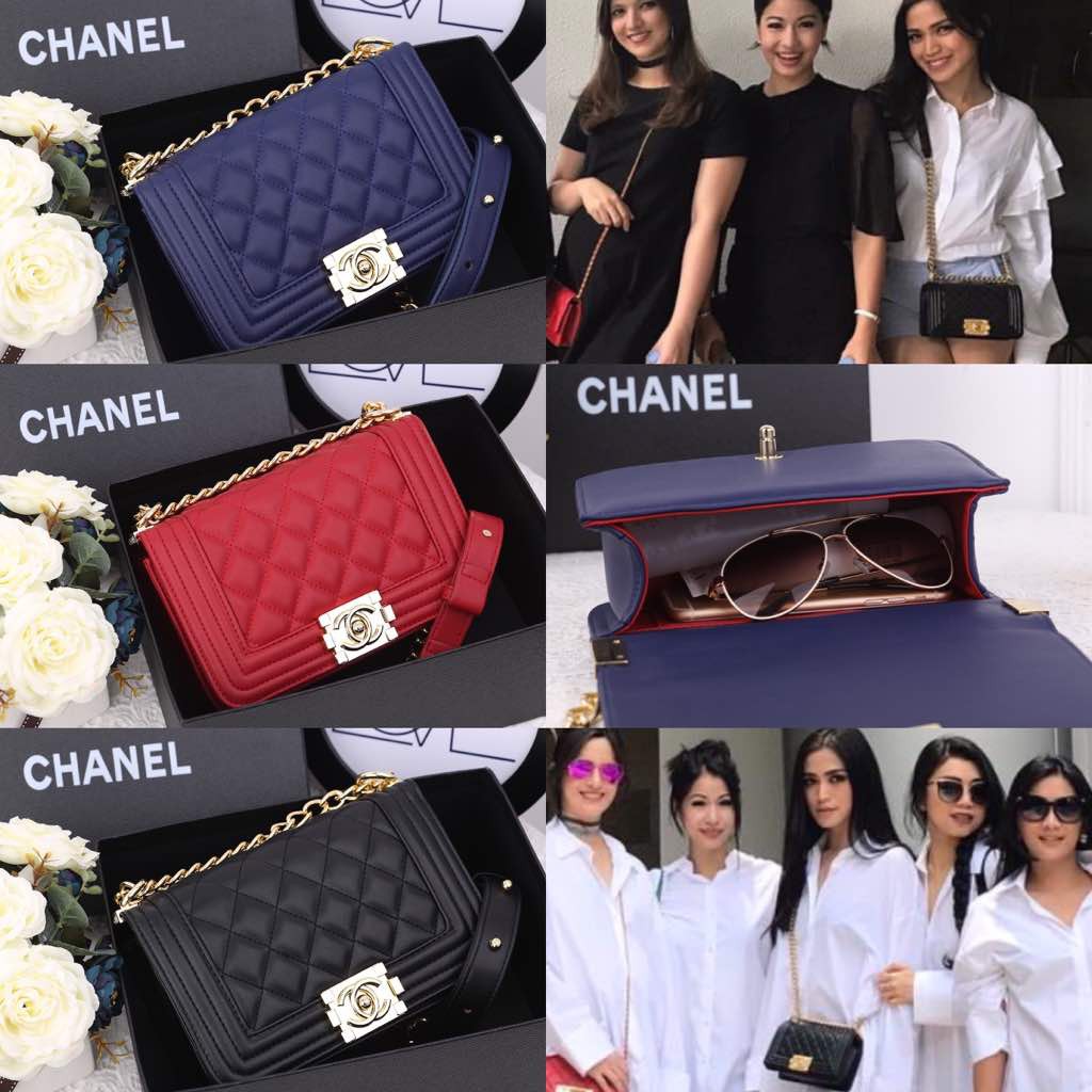 6220 Chanel Jess Iskandar Tipe Boy mini size Gold HDW Include Box & Dustbag