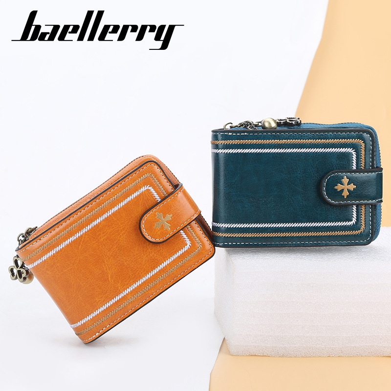 DOMPET LIPAT BAELLERRY ORIGINAL WANITA IMPORT KULIT PREMIUM LORENA KECIL MINI KARTU KOREA ORI BATAM