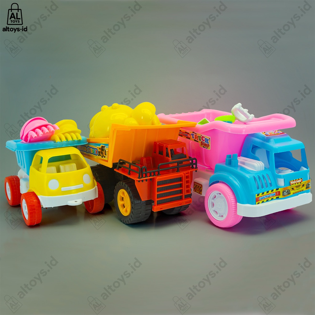Mainan Truck Pasir Cetakan Pasir 6pcs Skop LP7