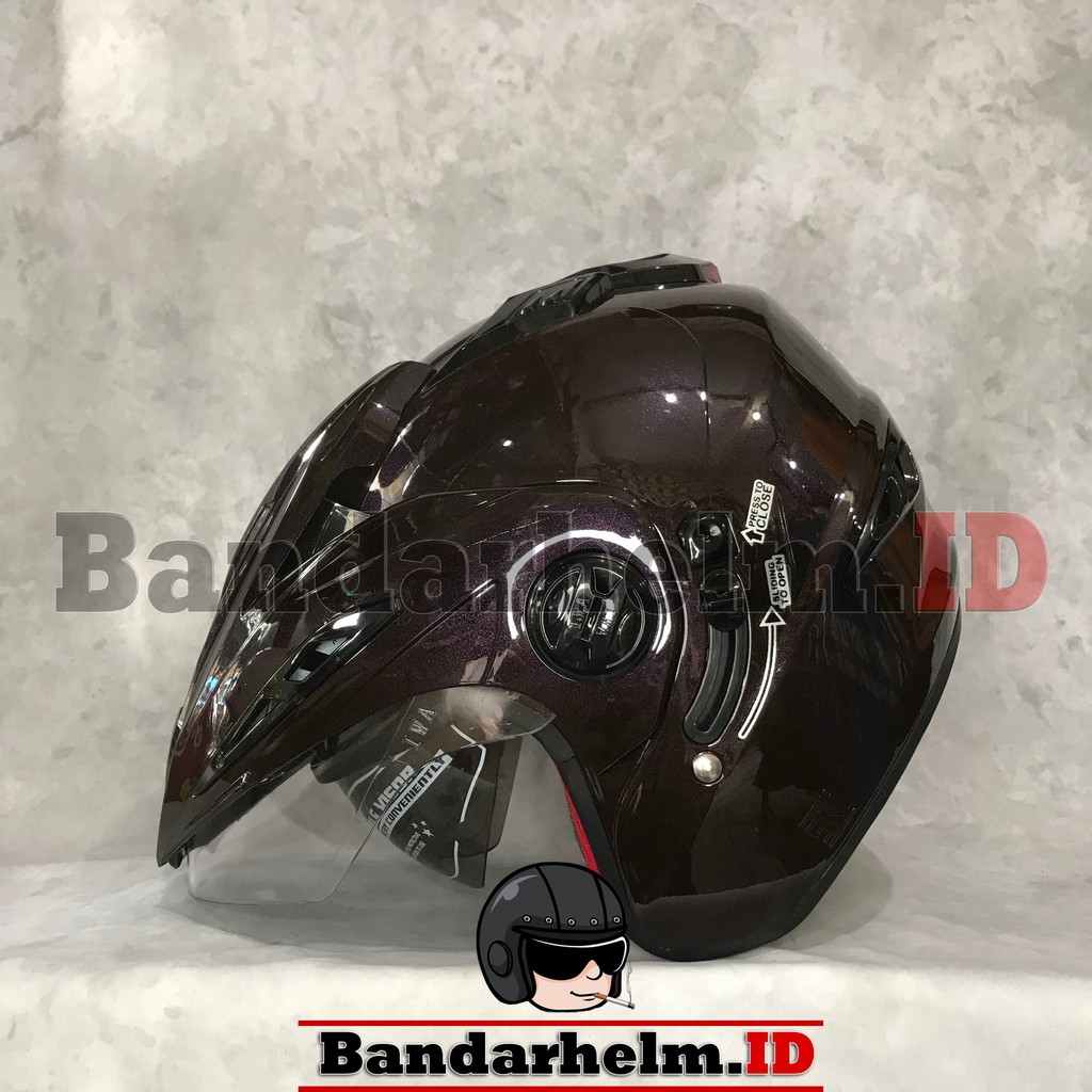 Helm RN Double Visor Hitam Original