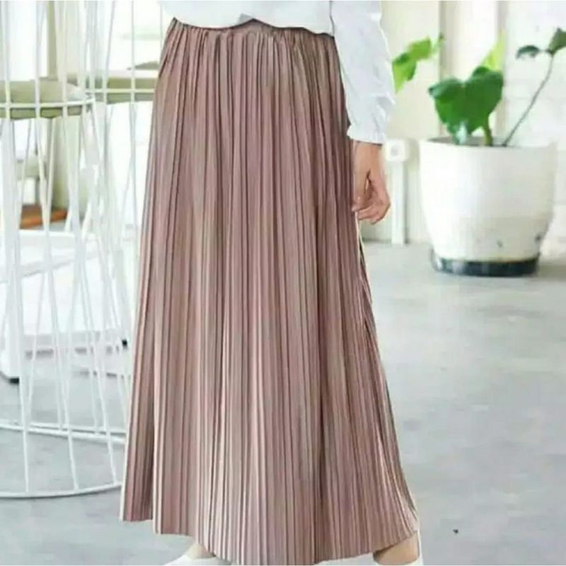 (BISA COD) Rok Plisket Premium  / Maxi Skirt Prisket Pleates
