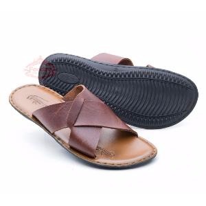 Sandal Kulit Pria Original Sendal Studio embossed Lacoste 065 FS1