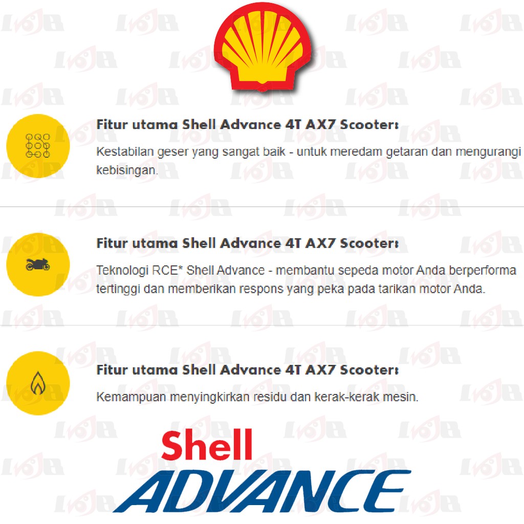 Oli Shell Matic Advance AX7 Scooter 10w30 10w40 motor matik 800ml