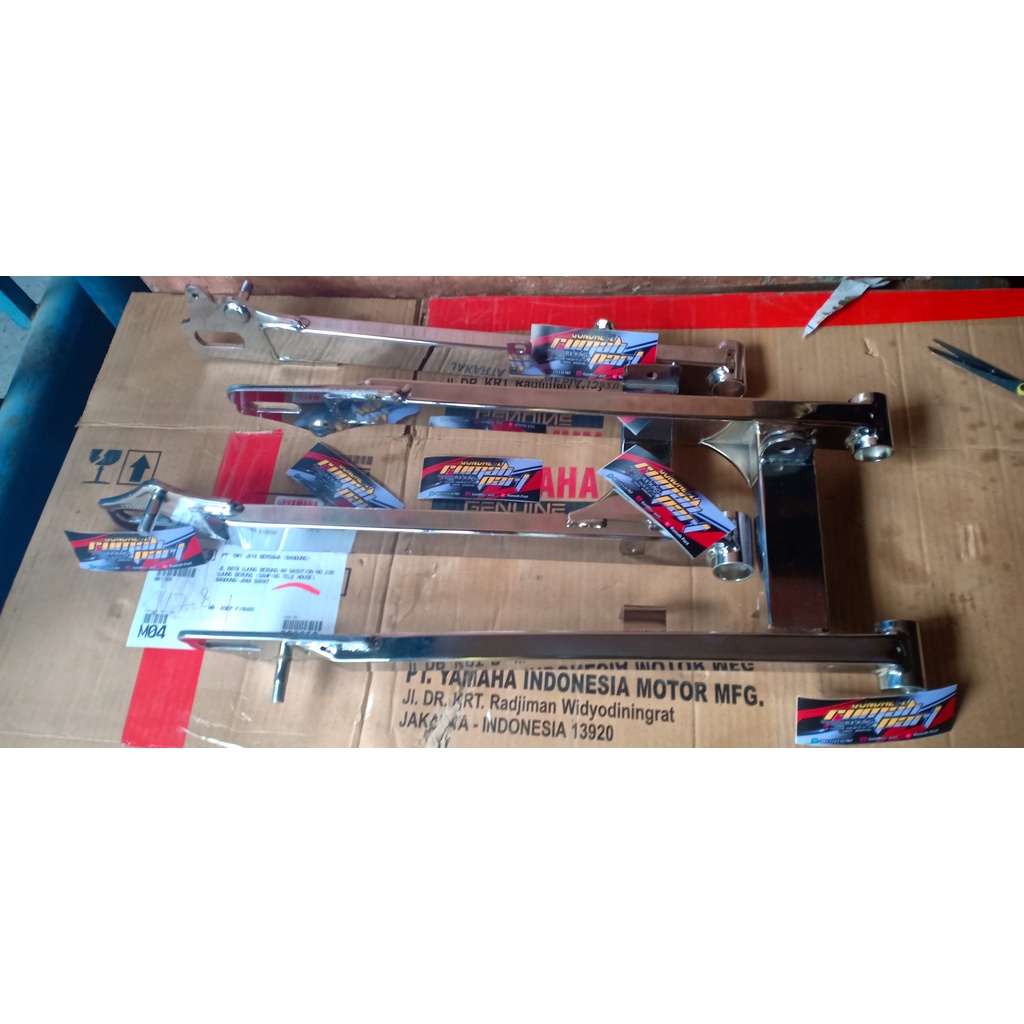 Swing arm capit udang fork belakang Yamaha RX king ORIGINAL BARU finishing Krom