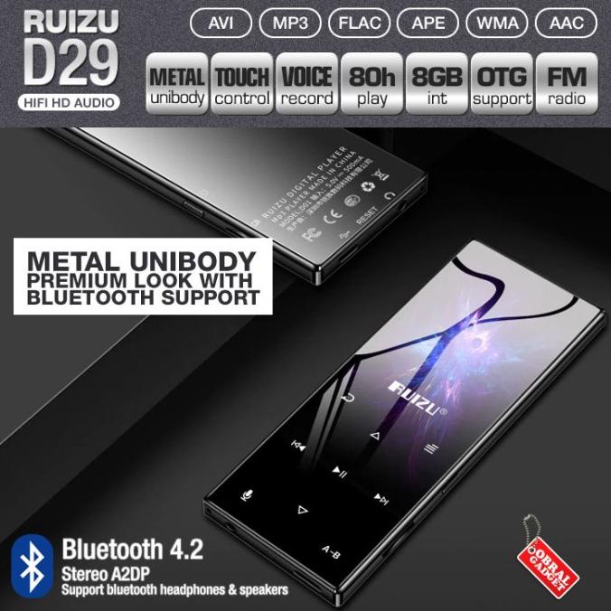 PROMO Ruizu D29 MP3 MP4 Audio Player Bluetooth FLAC Lossless HQ SQ Portable / MP3 MP4 PLAYER