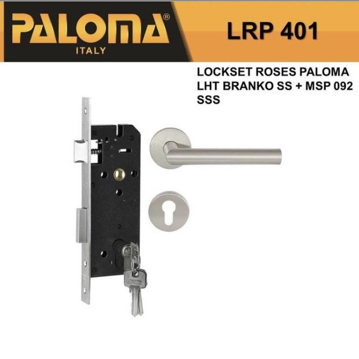 Paloma Kunci Set HandLE Pintu Handle Set Pintu Lockset Roses LRP 401