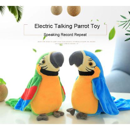 talking bird burung beo / mainan anak bisa bicara dan gerak / boneka talking beo gerak bisa bicara