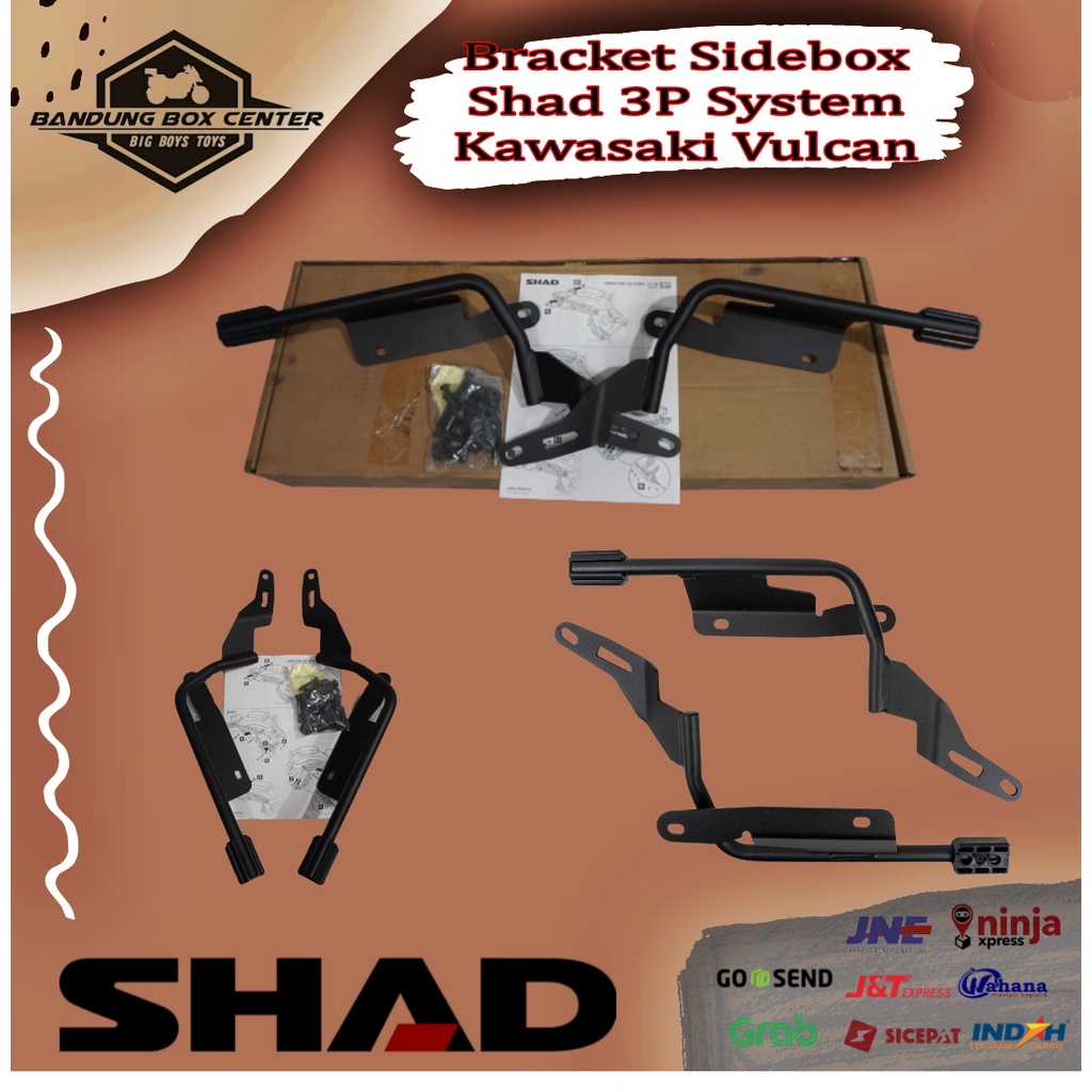 Bracket SideBox Breket Side Box Shad 3P System Kawasaki Vulcan SH23 SH35 SH36 Vulcan