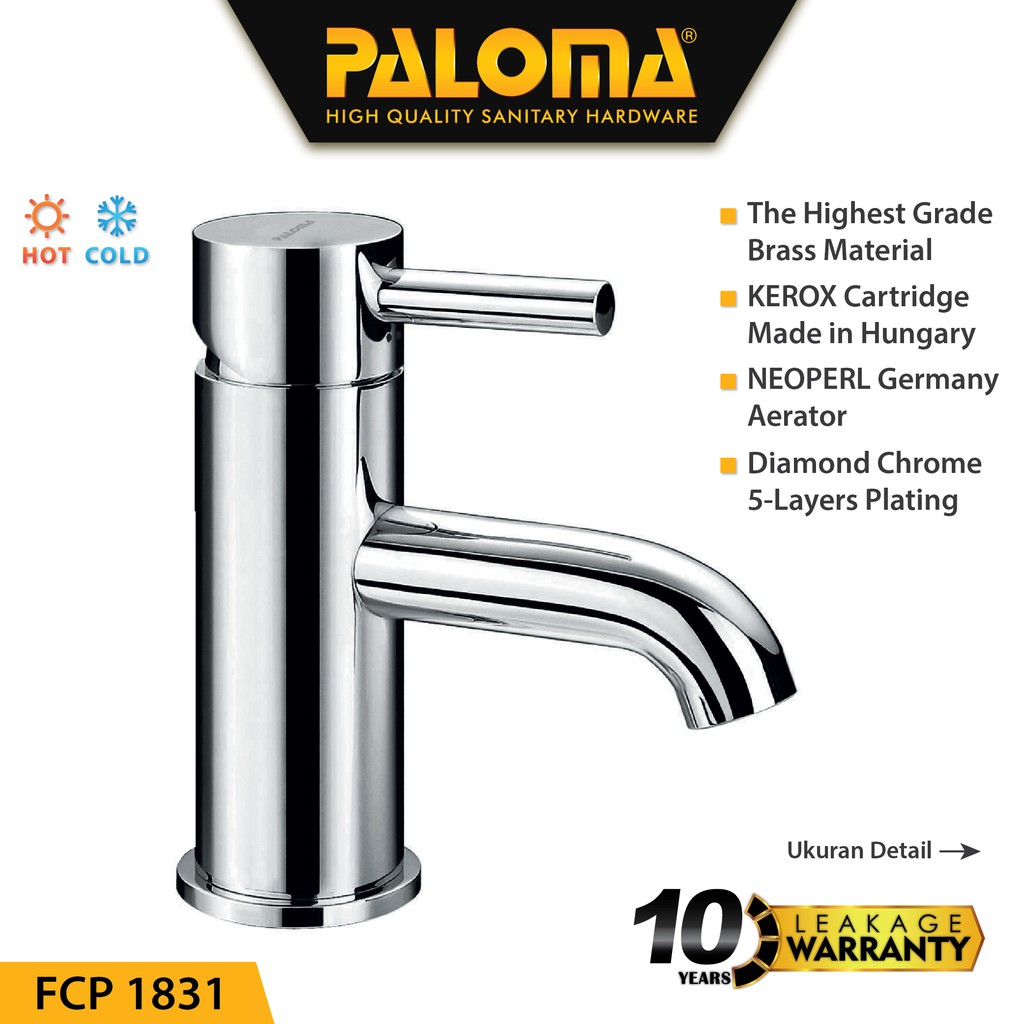 PALOMA FCP 1831 Keran Mixer Wastafel Cuci Tangan Panas Dingin Kran Air