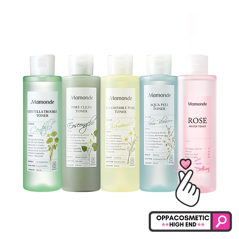 Mamonde Rose Water Toner 250ml/Chamomile Toner/Pore Clean Toner/Aqua Peel/Centella Trouble Toner