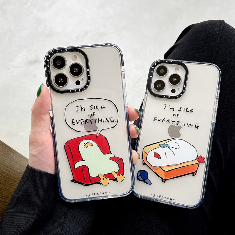 Casing Soft Case Motif Bebek Kartun Untuk iPhone 11 / 12 / 13 Pro Max / 7 / 8 Plus / X / XR / Xs Max