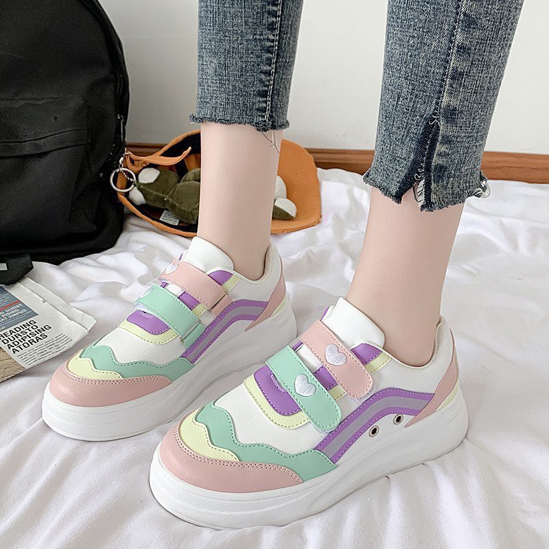 Sepatu Sneaker Wanita Pelangi DG03 / Sepatu Sekolah Wanita Pelangi DG03/ Sepatu Jalan Wanita DG03