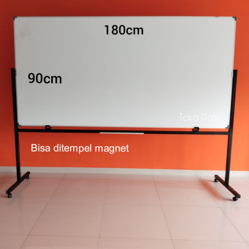 

whiteboard kantor magnetik / sekolah 90 x 180cm