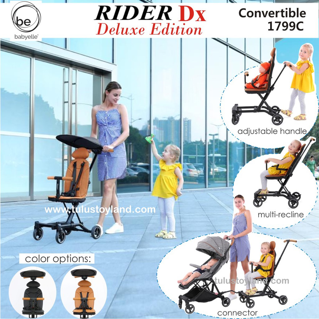 Babyelle RIDER Convertible Baby Elle Stroller board cabin size atau Rider LT SP DX Special Kulit