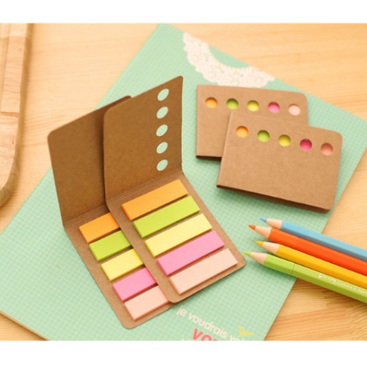

Sticky notes multicolor brown paper 5 warna