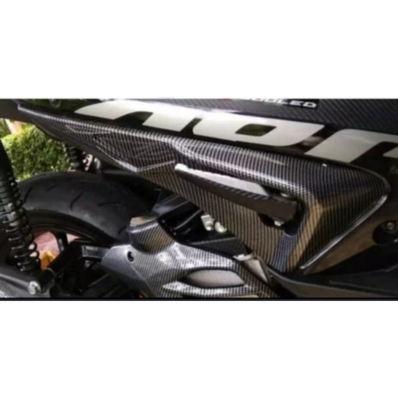 Cover Tutup pijakan step body carbon Aerox 155 Nemo 100% Original Best Quality