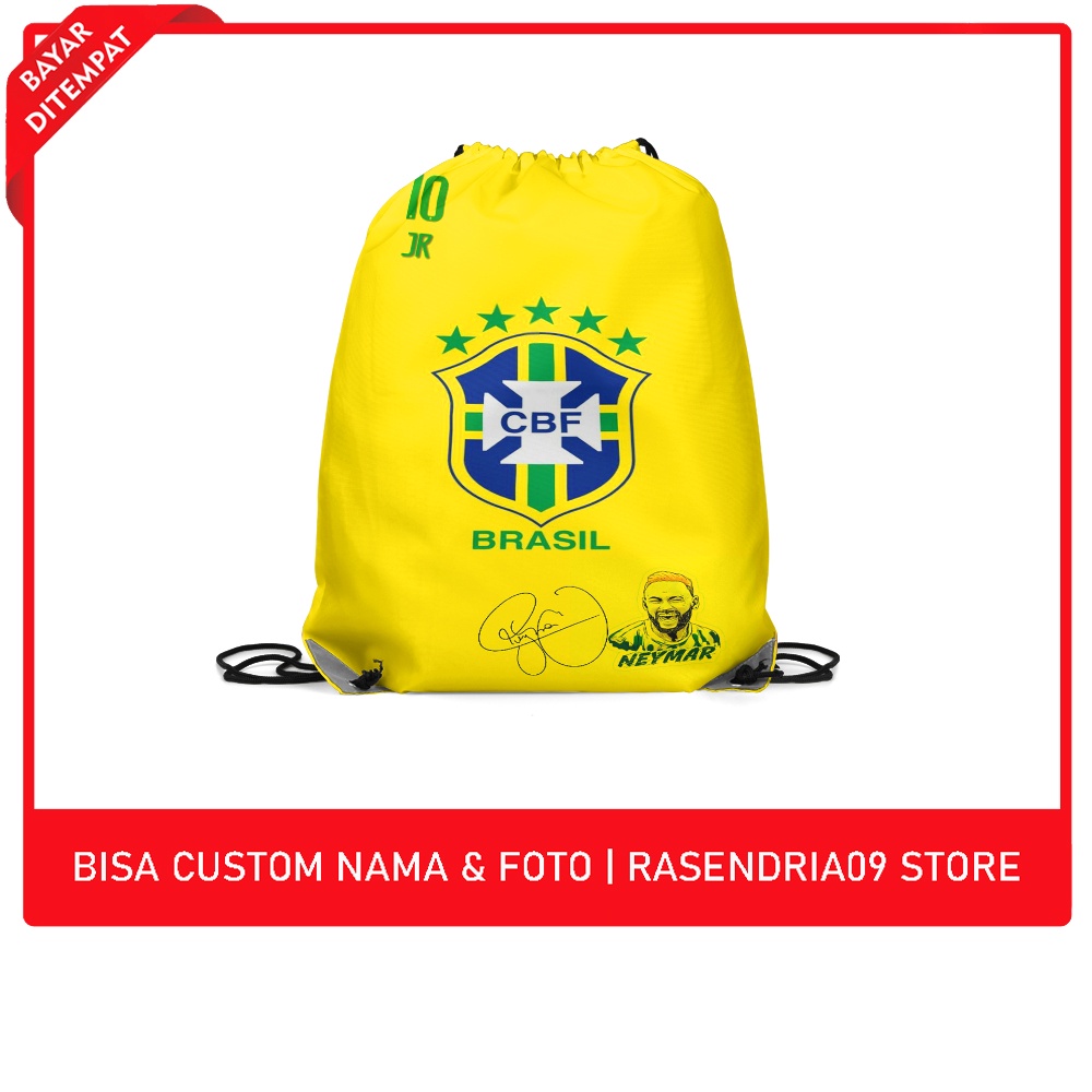 Tas Serut / String Bag BR4SIL - Neymar No.10 | Fullprint Sublime Terbaru