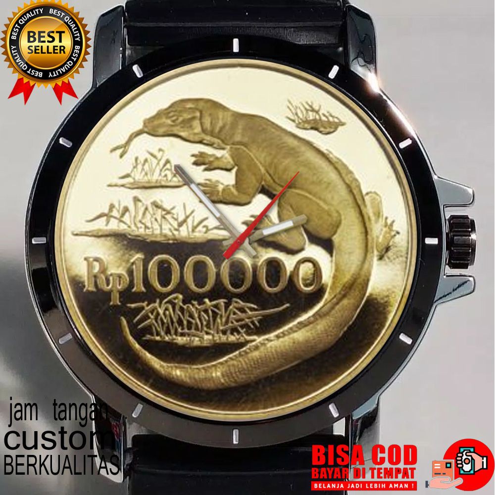 Koin jadul Kuno Rupiah Mata Uang Bank Indonesia Jam Tangan Pria Logo Cod Free Box Termurah