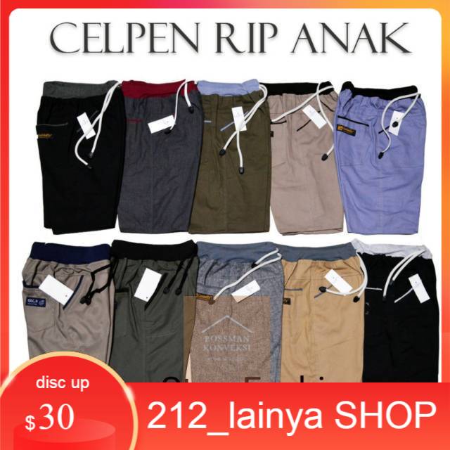 (COD) Celana pendek anak laki laki celpen chino anak cowok harian model rip termurah umur 1-12 tahun