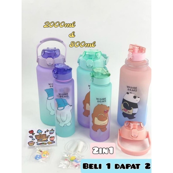 Botol Viral Set 2in1/Botol Viral Beli 1 Dapat 2/Botol Viral Gradasi