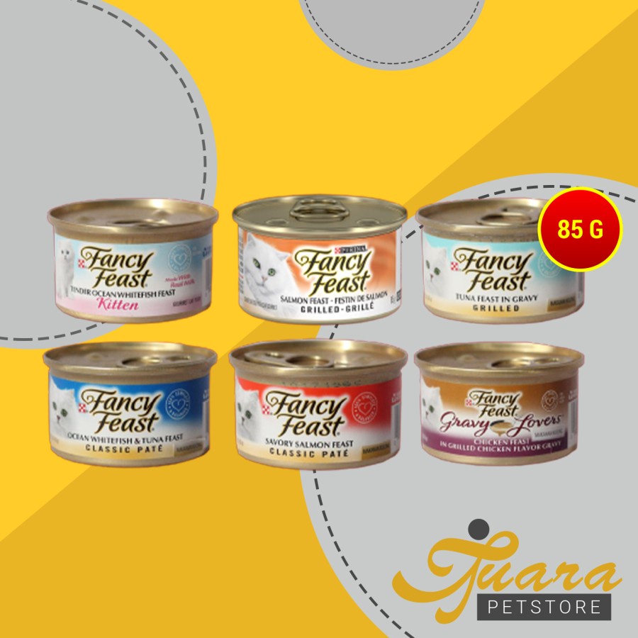 Makanan Kucing Basah Premium - Fancy Feast All Varian 85 Gr