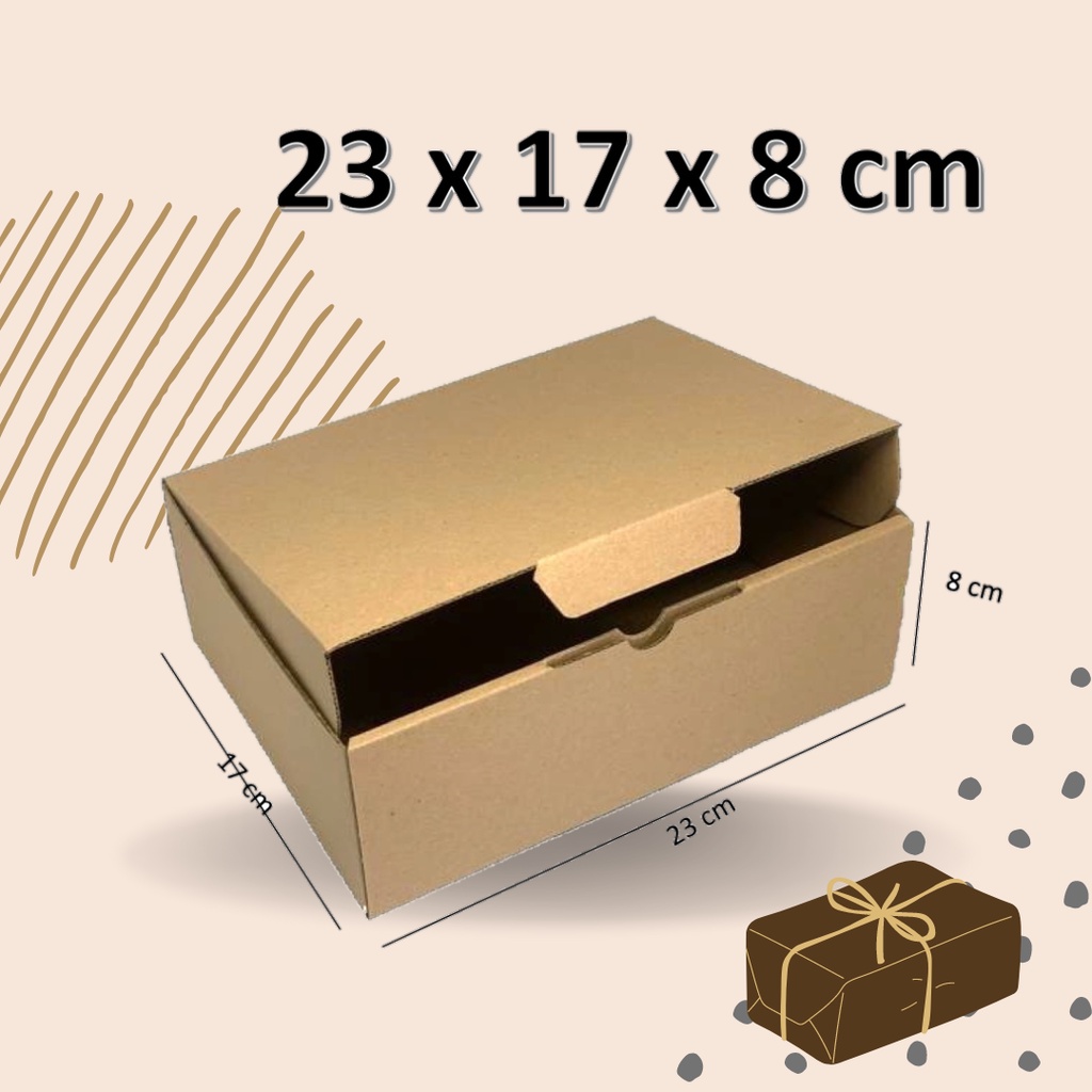 BOX 23x17x8 Kardus BUNGKUS PAKAIAN DIE CUT GROSIR untuk giftbox hampers