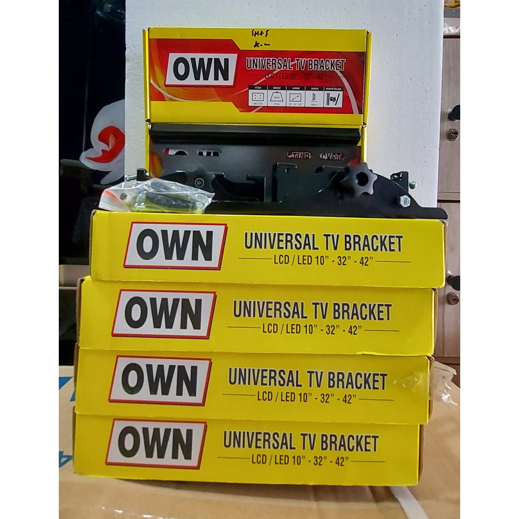 Universal Bracket TV LED/LCD 10 Inch - 32 Inch - 42 Inch merk OWN