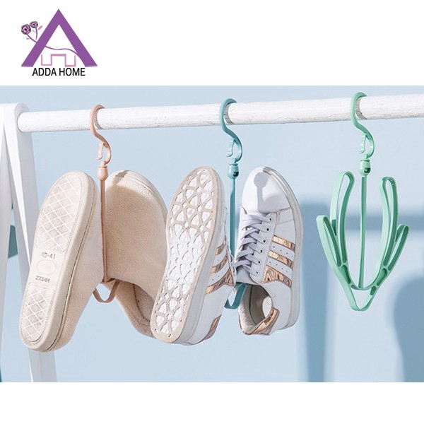 Adda Home - Hanger Gantungan Sepatu Jemuran Hiljab Serbaguna - Warna Random