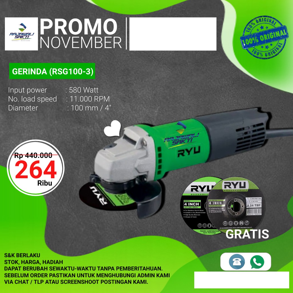 GERINDA 4 INCH TEKIRO RYU ORIGINAL