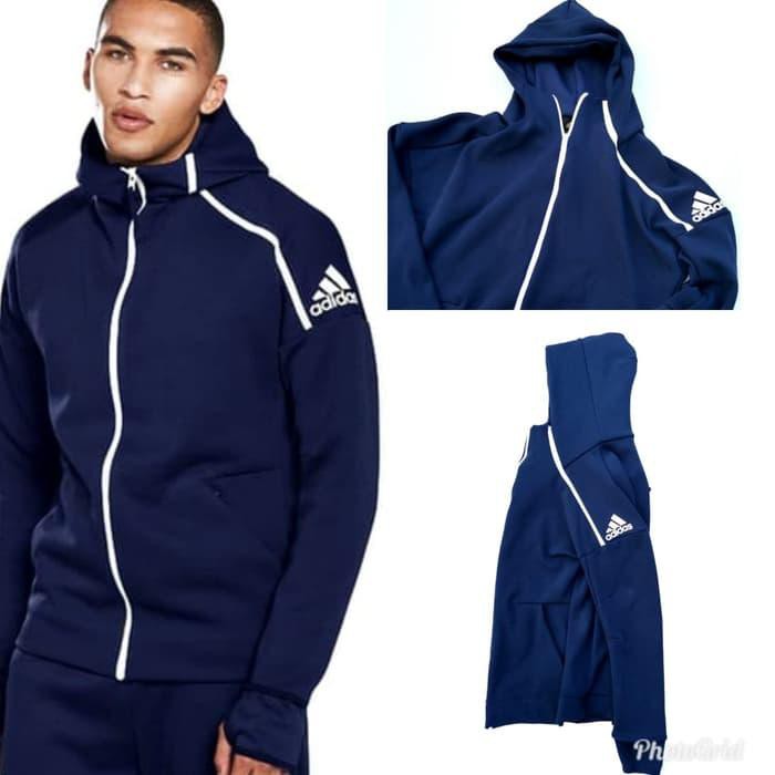promo JAKET ADIDAS ZNE HOODIE 3.0 FAST RELEASE NAVY -STRIP WHITE PREMIUM Berkualitas