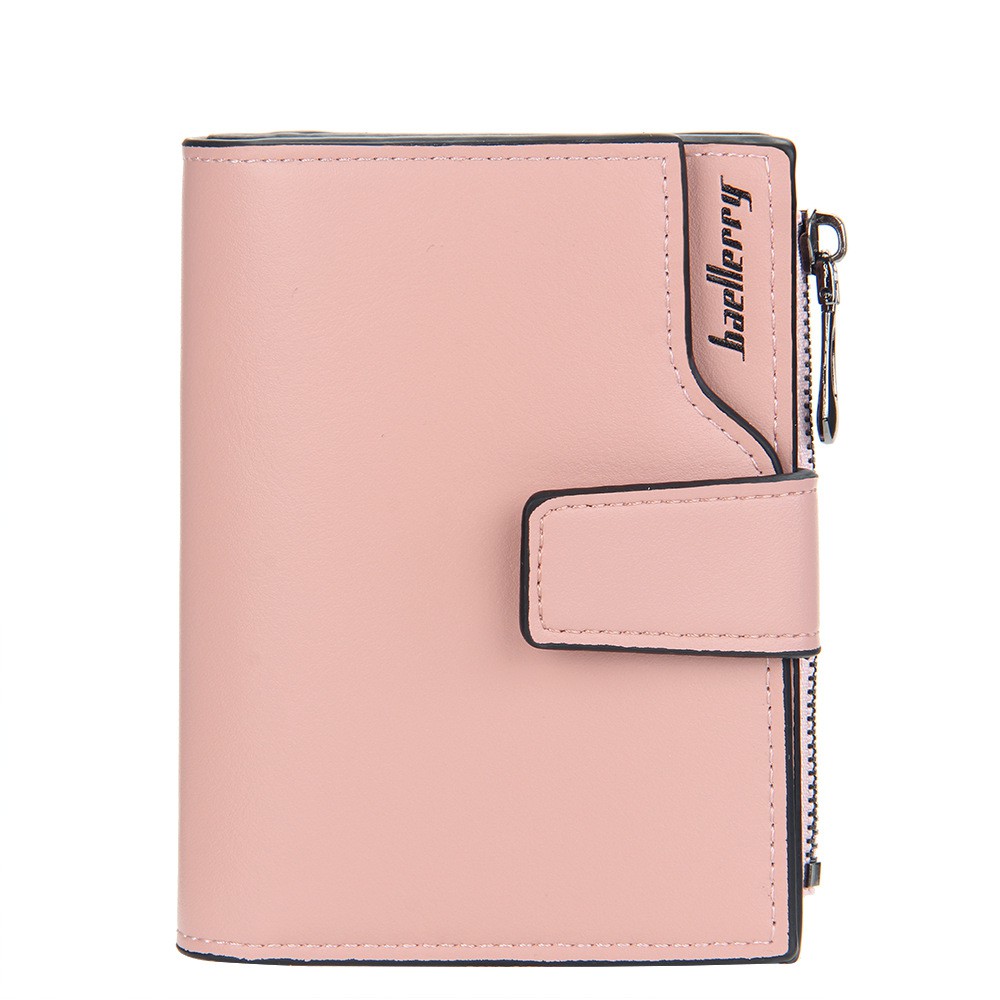 BAELLERRY N5013 Dompet Wanita Kecil Bahan Kulit PU Leather Premium WATCHKITE WKOS-Light Pink