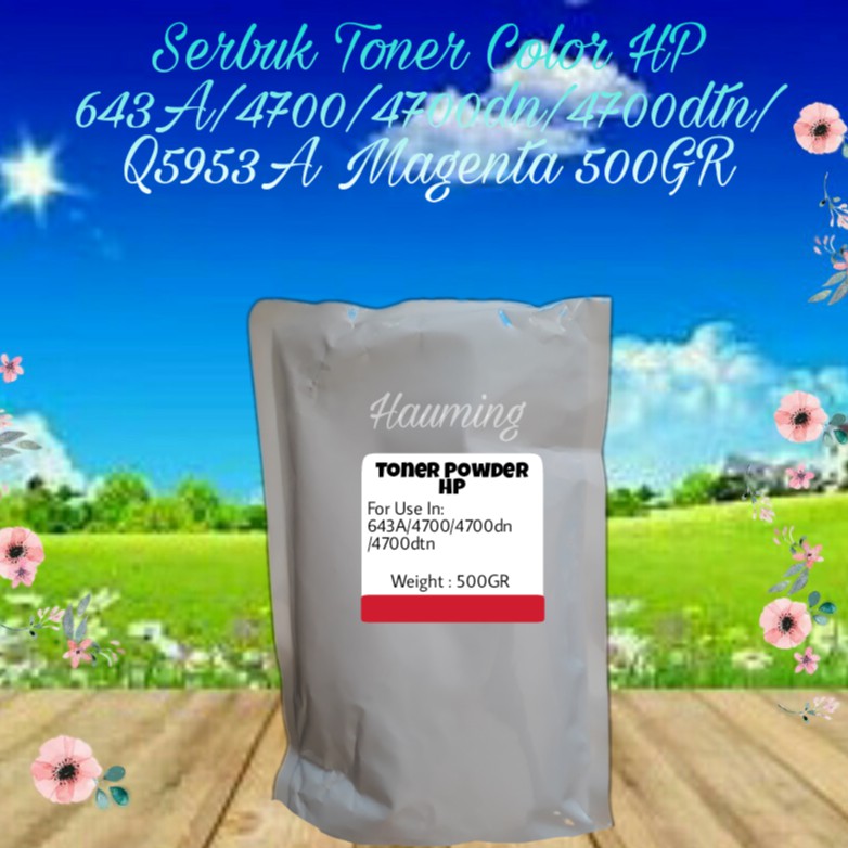 Serbuk Toner Powder Color HP 643A 4700 4700DN 4700DTN 4700N 4700PH+ Q5953A Magenta 500gr