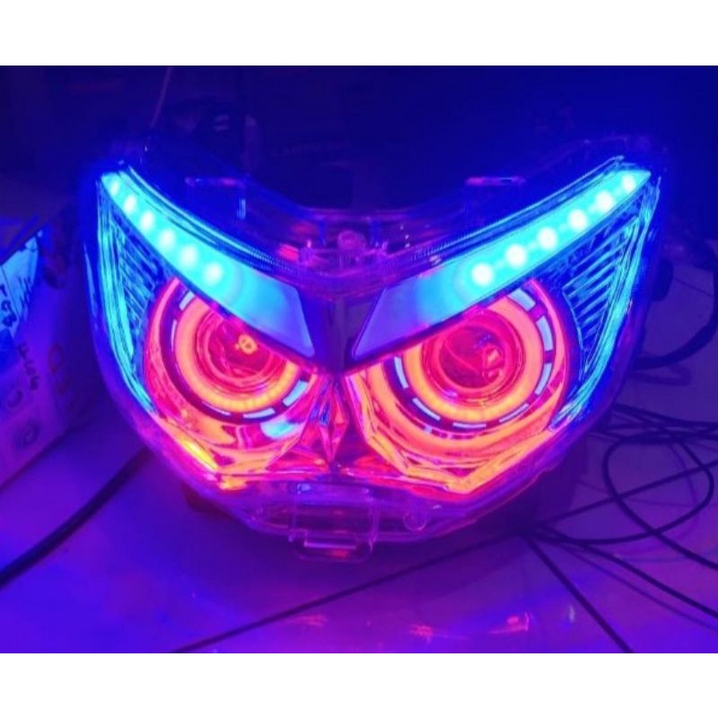 Jual lampu set depan nmax old,lampu proji set nmax old pnp,projecktor