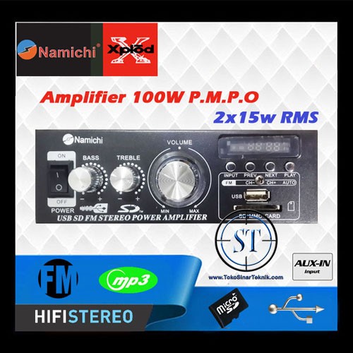 Amplifier AC/DC 699 + Remote ( 100W P.M.P.O 2x15W RMS )