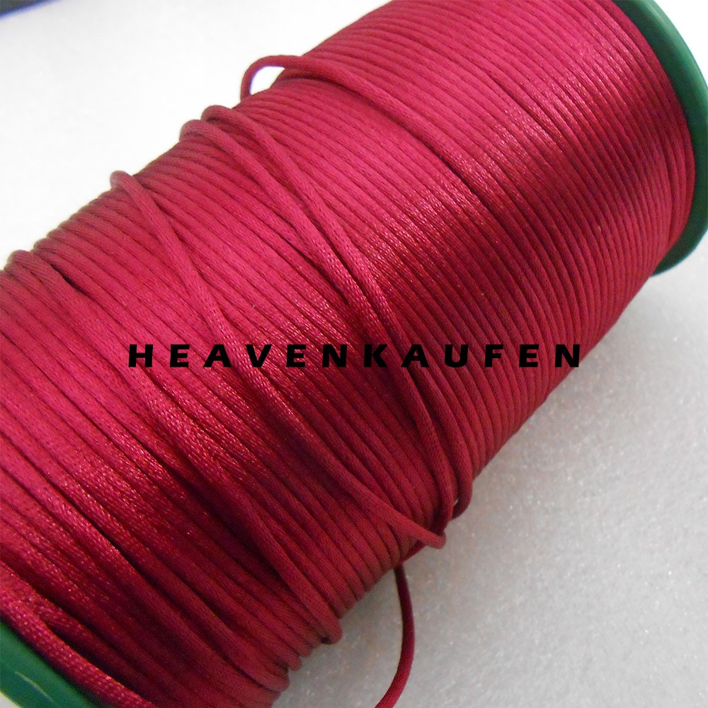 Tali Cina / Tali Satin Cina Warna Magenta 2 mm Meteran Murah