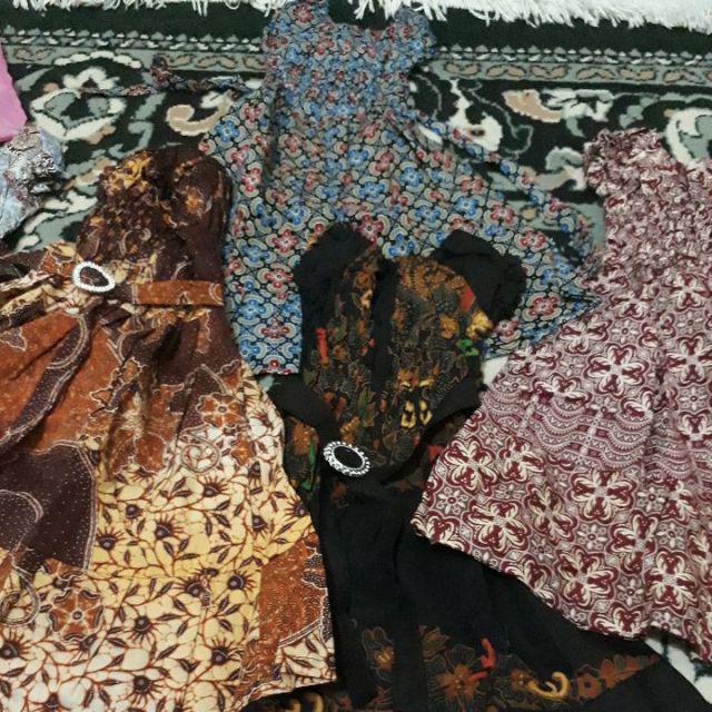 Daster Homedress Batik Anak Perumpuan Size K, 0, S Perkiraan Usia ( 0,5 - 4,5 Th )