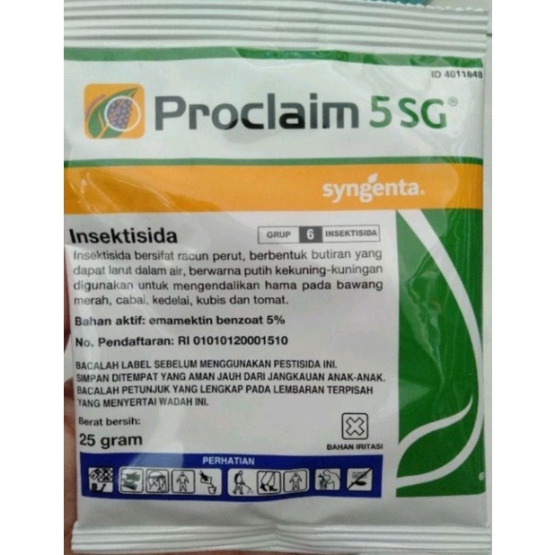 PROCLAIM 5SG 25 GR INSEKTISIDA PEMBASMI ULAT DARI SYNGENTA