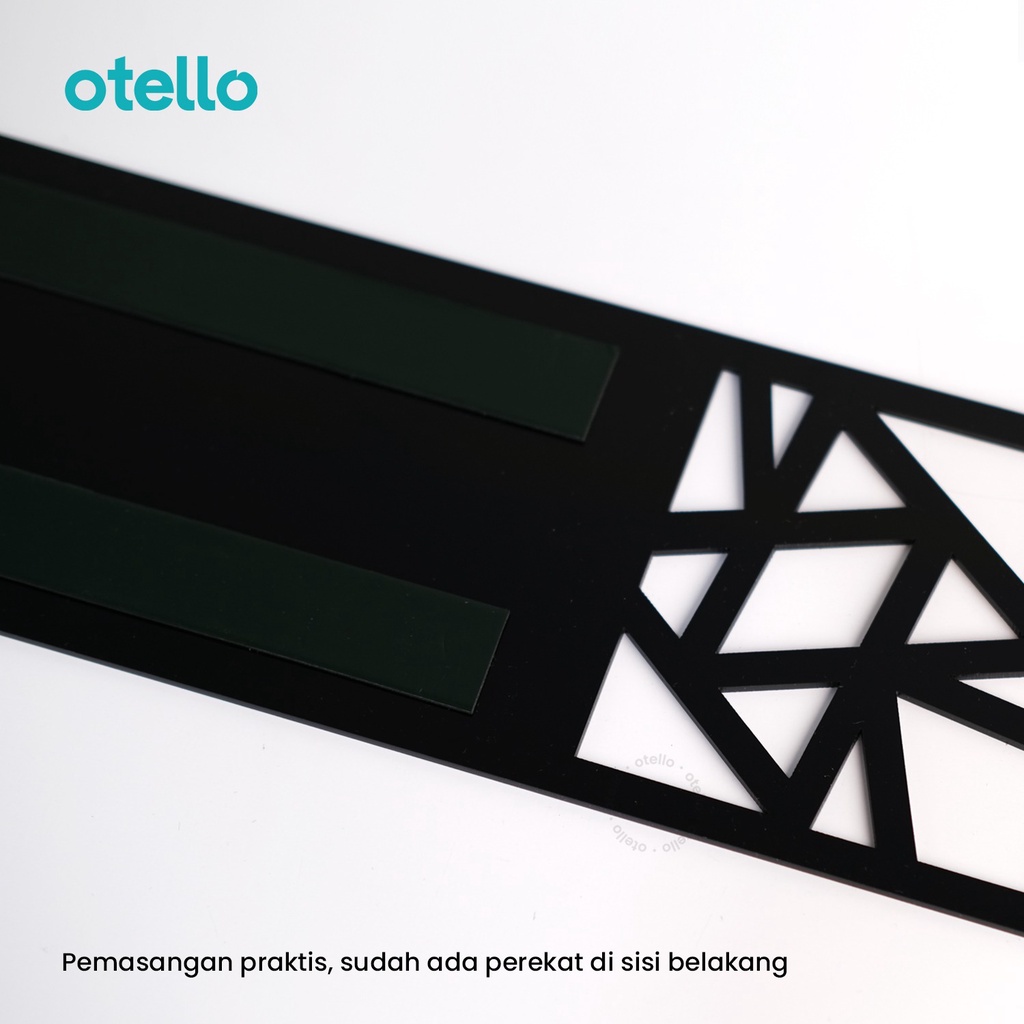 Otello Signage Custom Tulisan Sign Board Akrilik Tempel Nama Ruangan Dinding Papan Acrylic Print Label Dinding Pintu Kantor Restoran Petunjuk Toko Cafe