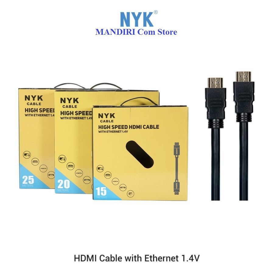 KABEL HDMI NYK 20M 1.4V 1080P ETHERNET Gold Plated Cable HDTV 20 Meter