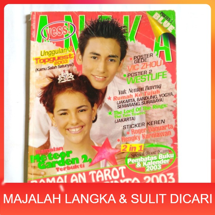 Majalah ANEKA YESS No.26 Des 2002 Cover ARIFIN PUTRA & SILVI Langka