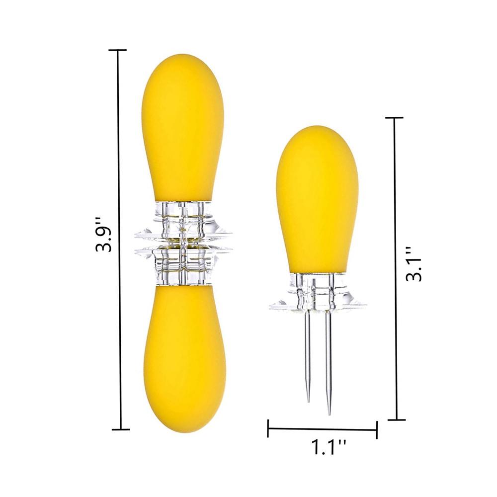 [Elegan] Corn Holder Gagang Plastik1Per3 /5 /10pcs Jagung Di Cob Masak Dapur Gadget Garpu Buah Rumah