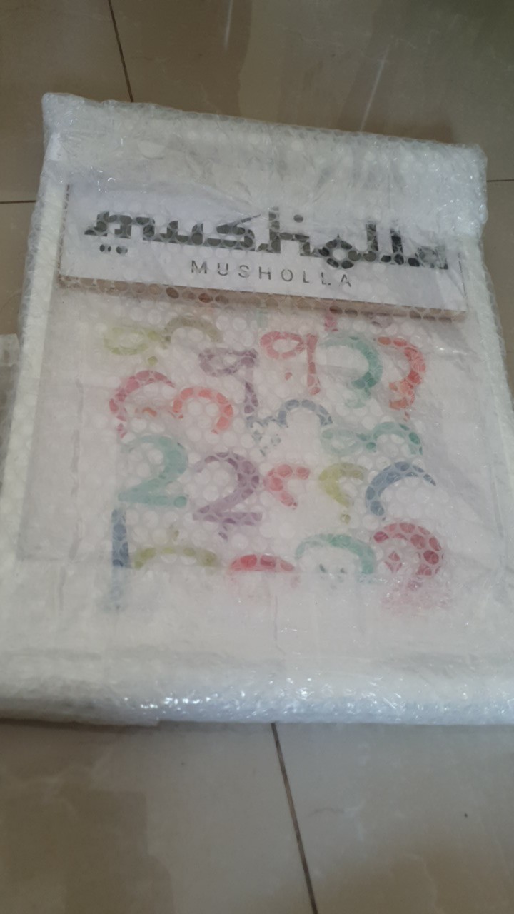 Hiasan Dinding Wooden Poster Kaligrafi Huruh Hijaiyah Alif Baa Taa Rainbow Color Uk 30x40