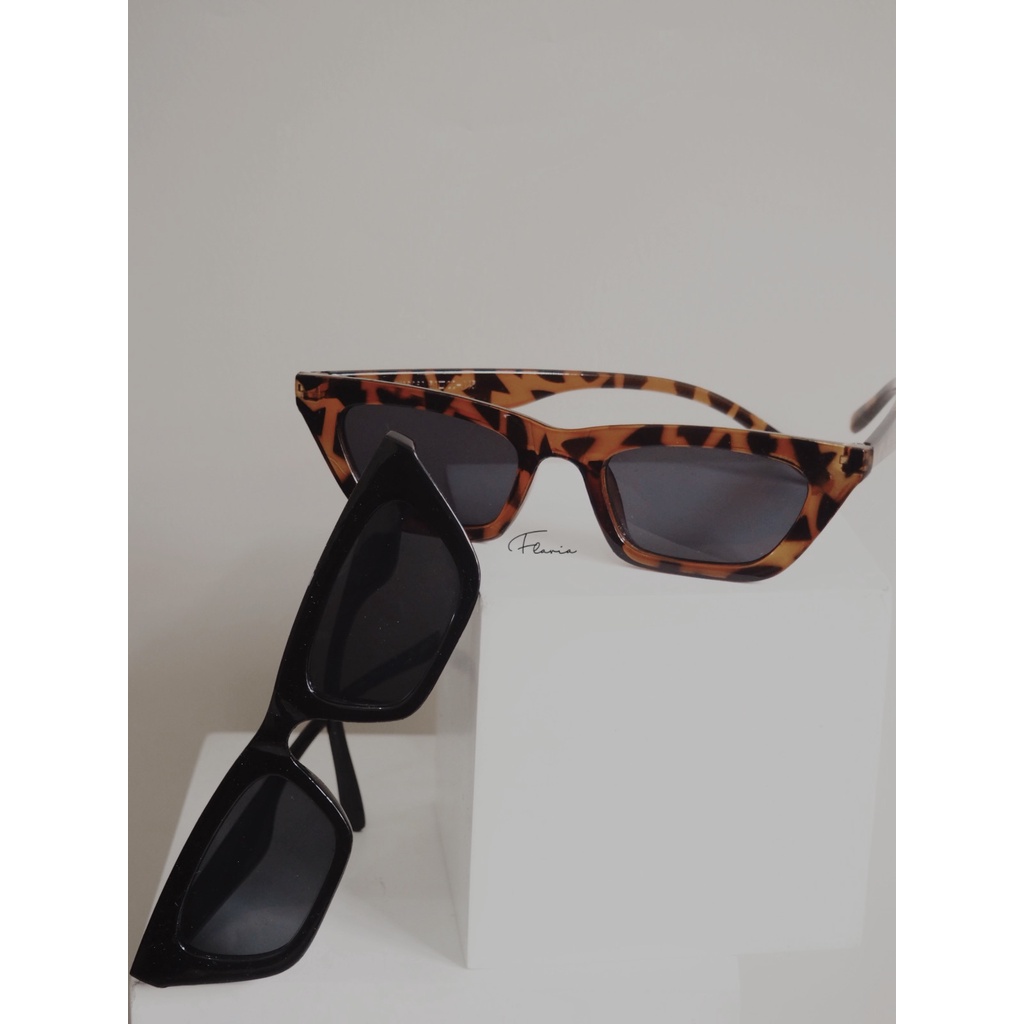 Flavia Eyewear - Kacamata Hitam Dalmi Cat Eye Acetat Anti UV 400